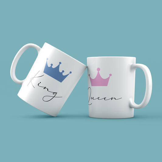 Couples King and Queen Mug Personalised
