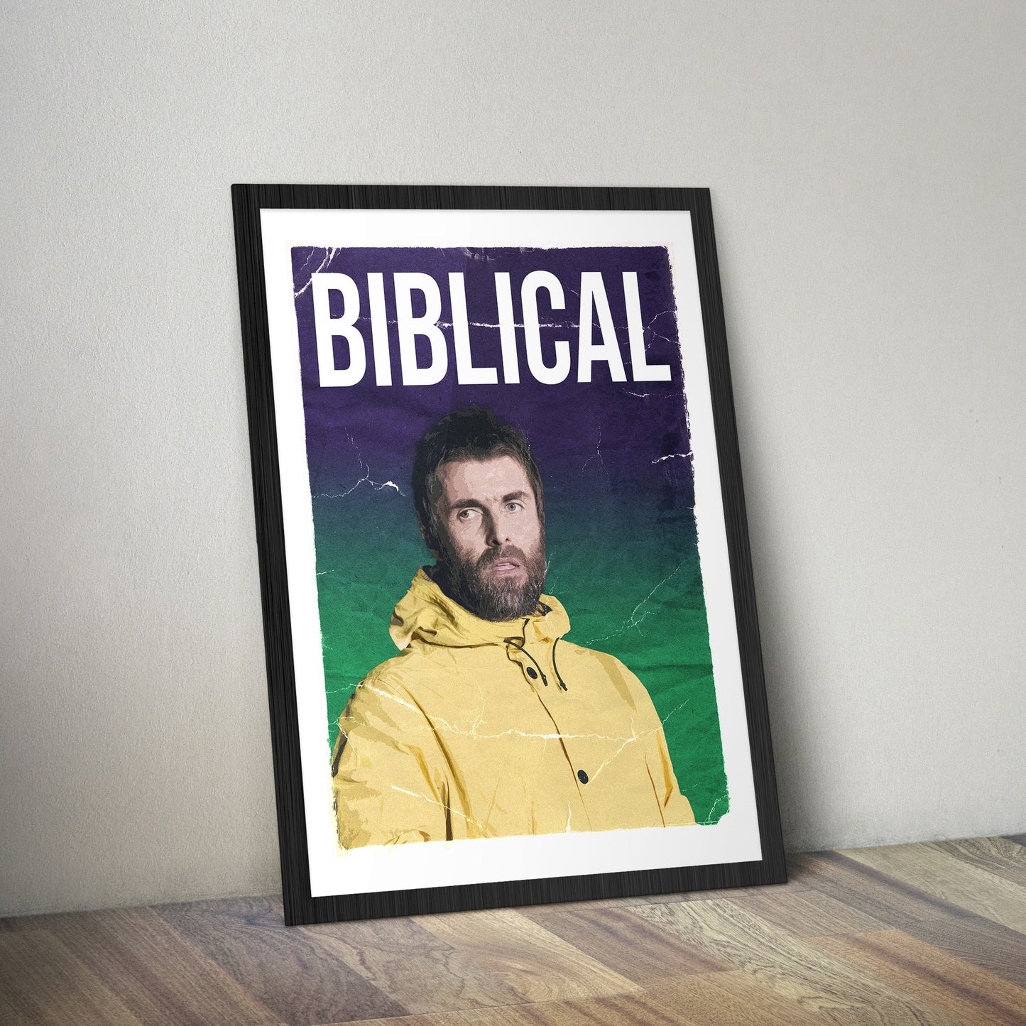 Liam Gallagher Poster Retro Style Gradient