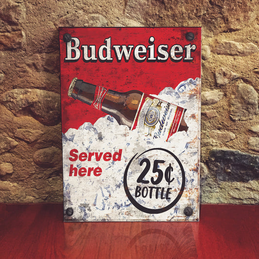 Budweiser Bar Sign Retro Style Artwork