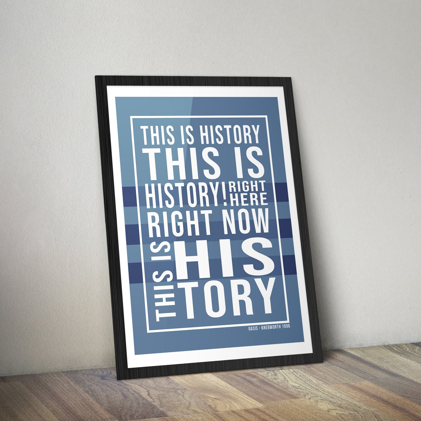 Oasis Poster Knebworth Typography Print