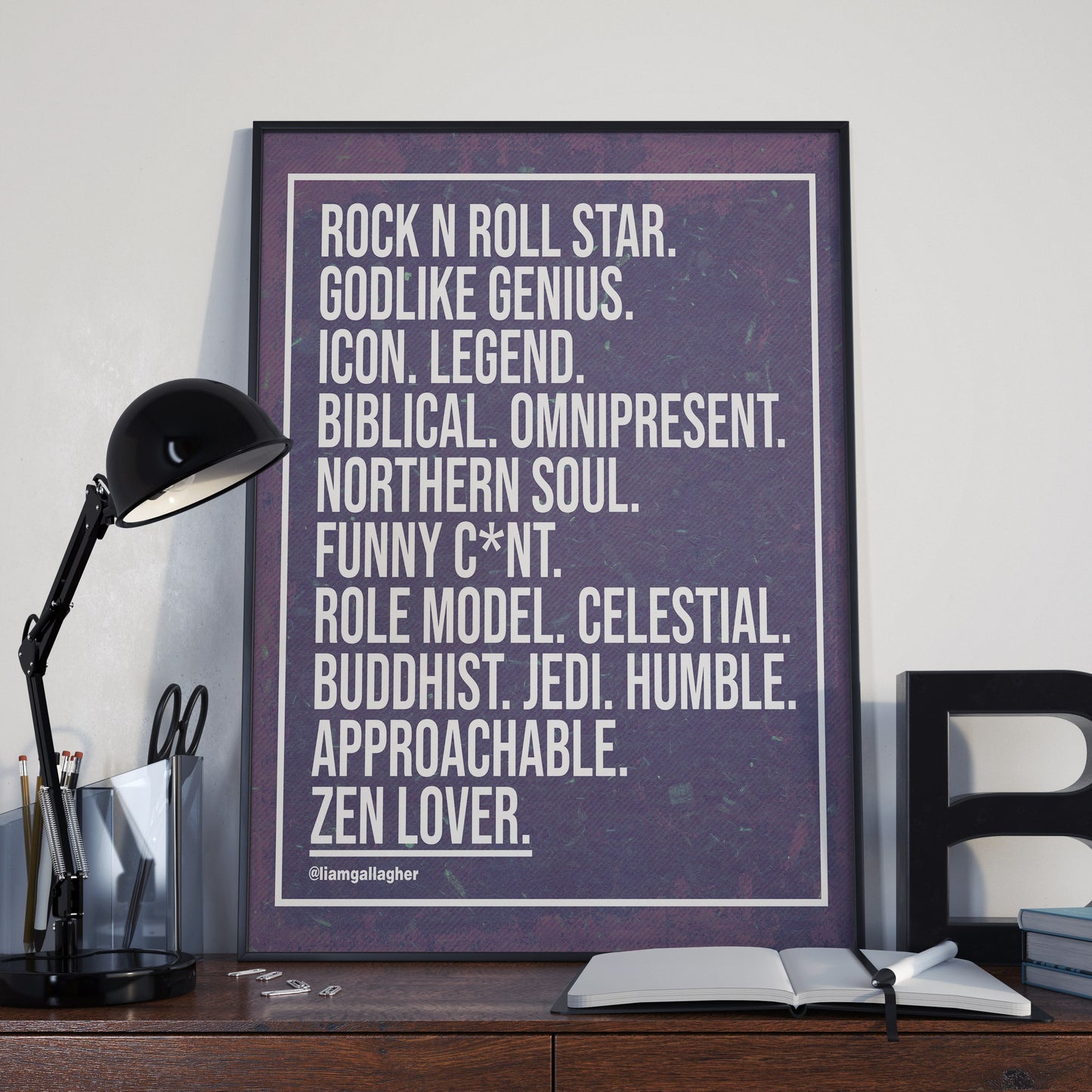 Liam Gallagher Twitter Bio poster