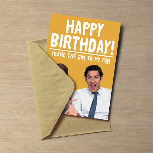 Jim & Pam Birthday Card
