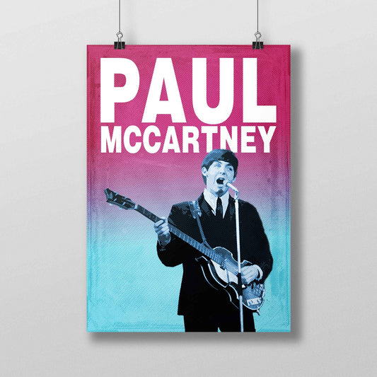 Paul McCartney Duo Tone Gradient poster