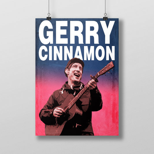 GERRY CINNAMON Duo Tone Gradient Poster