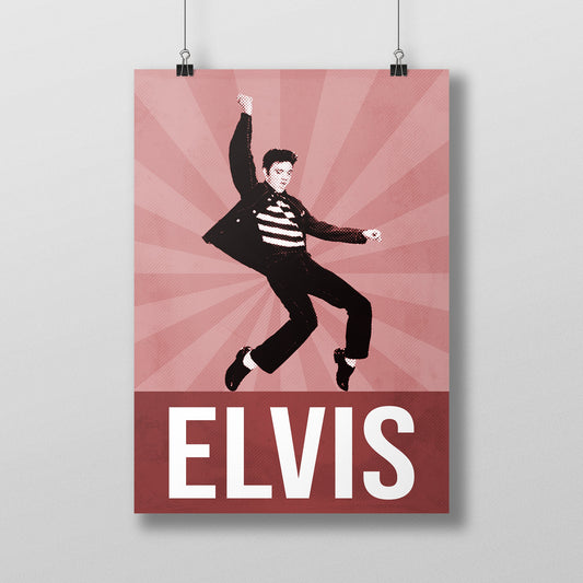 Elvis Presley Retro Style Poster
