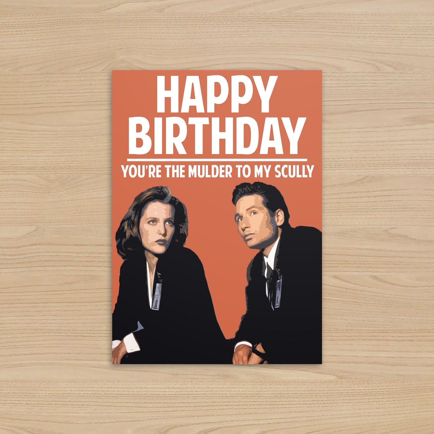 X-Files Mulder and Scully Card