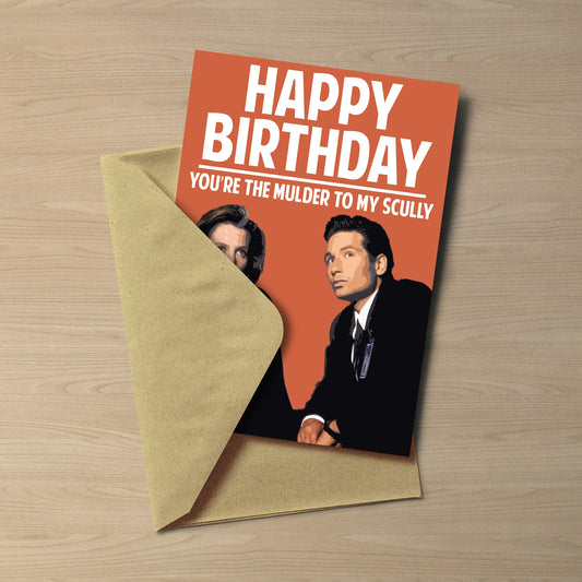 X-Files Mulder and Scully Card