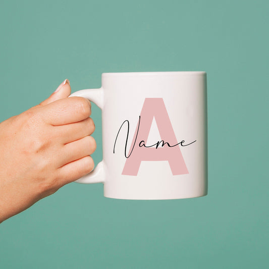 Personalised Name and Initial Mug | Letter Mug