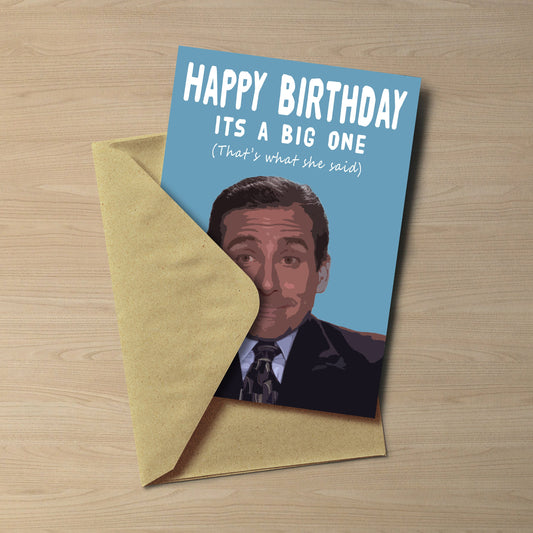 Michael Scott Birthday Card | Thats What She Said Card