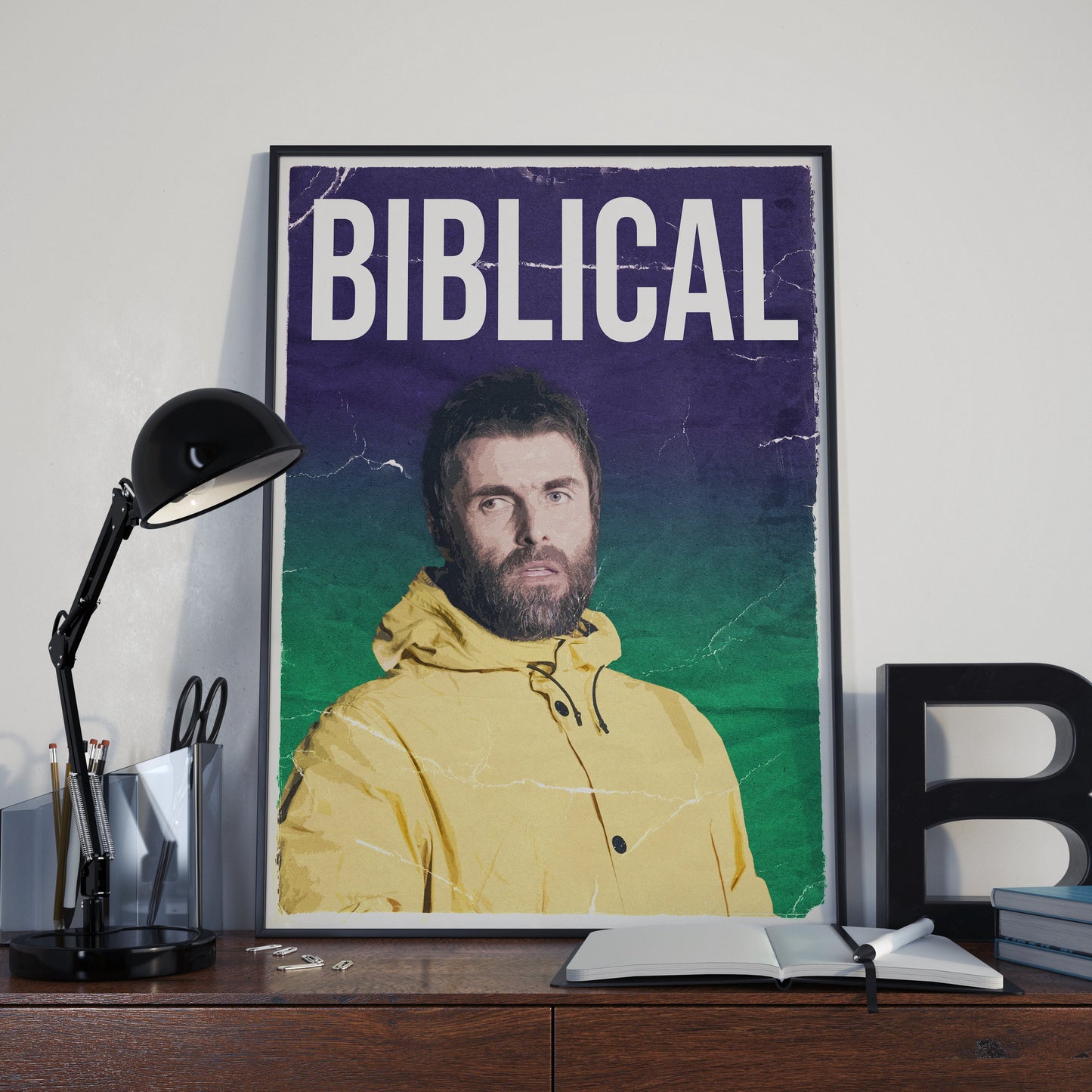 Liam Gallagher Poster Retro Style Gradient