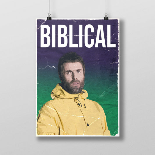 Liam Gallagher Poster Retro Style Gradient