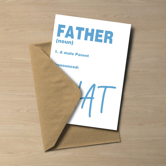 Rude Birthday Card for Dad | Definition of a Father