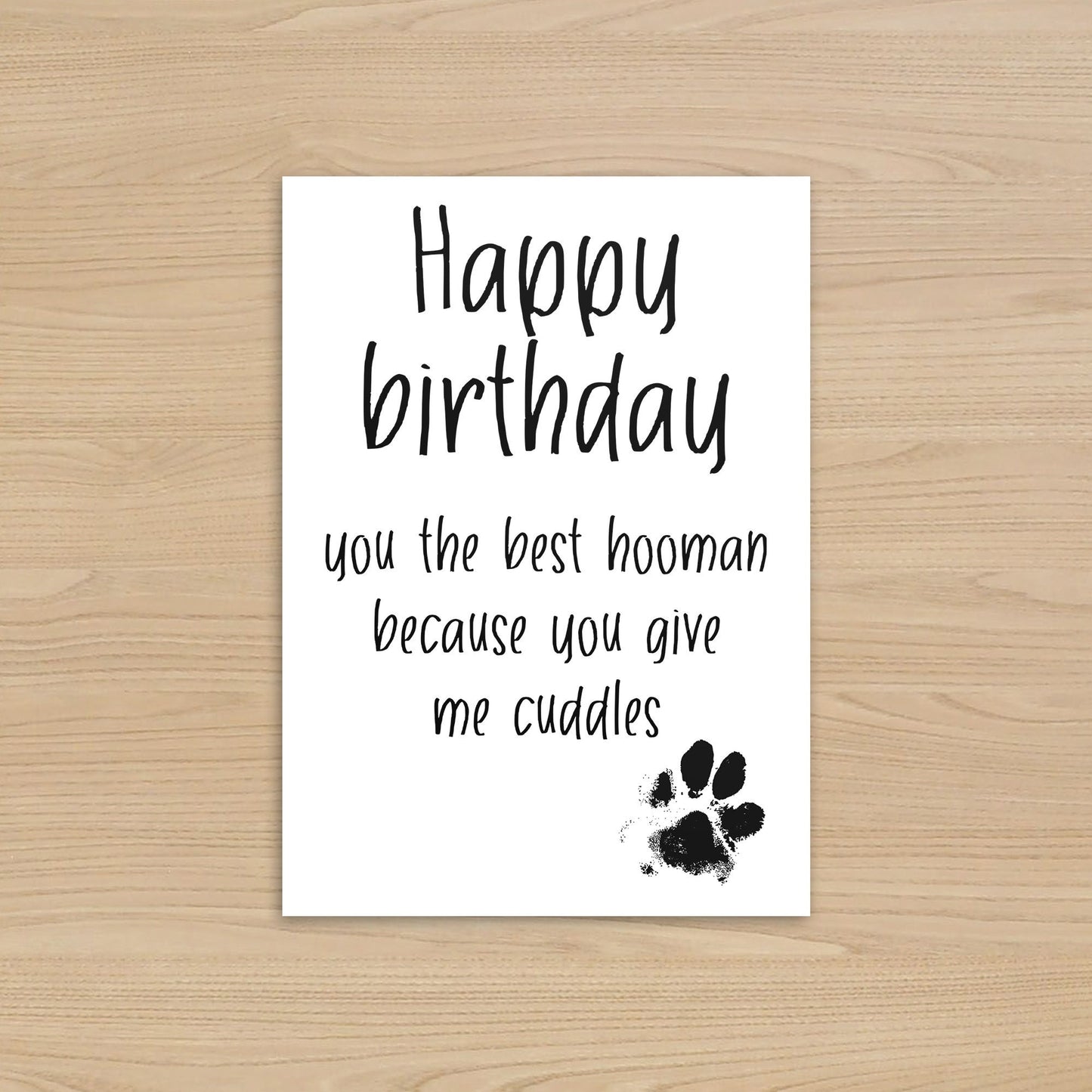Birthday card from Dog | Happy Birthday Favorite Hooman