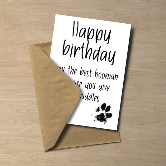 Birthday card from Dog | Happy Birthday Favorite Hooman