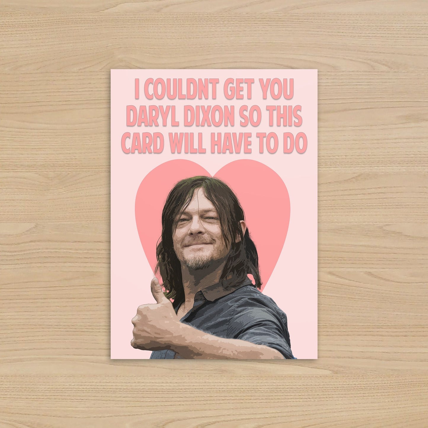 The Walking Dead - Daryl Dixon Love Heart Card