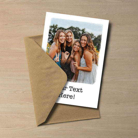 Custom Photo Card, Personalised Greeting Card