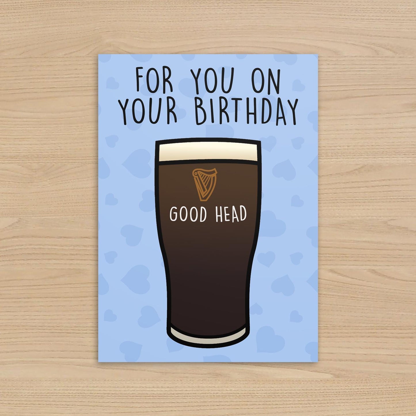Guinness Birthday Card: "Good Head" Rude Funny Card