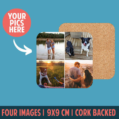 Personalized Photo Coaster | Custom Wooden Gift | 9x9cm Gloss