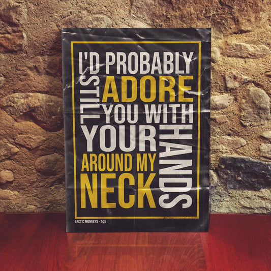 Arctic Monkeys 505 Song Lyrics Poster