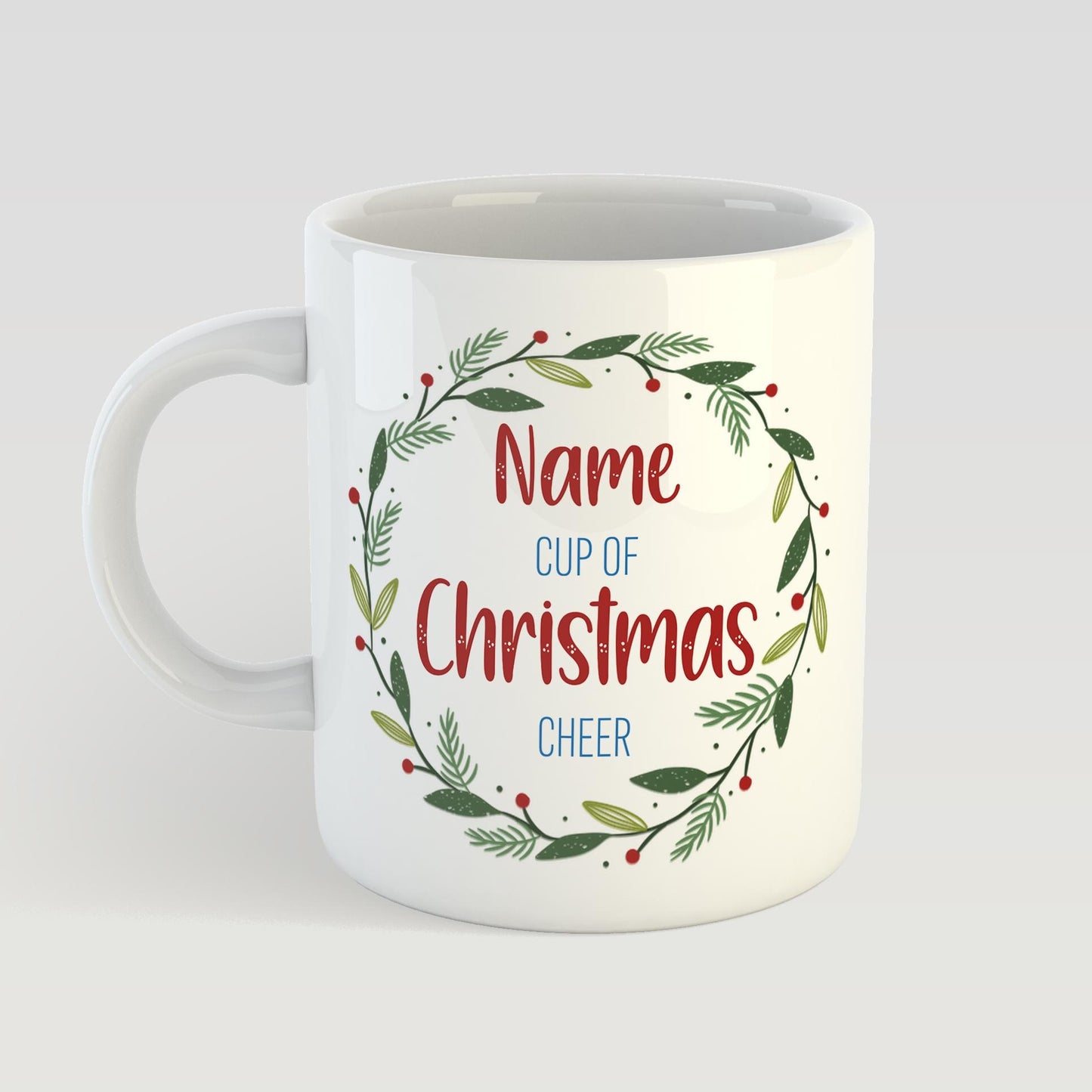 Personalised Christmas Mug, Cup of Christmas Cheer - Custom name