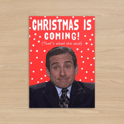 Michael Scott Office Christmas Card – That’s What She Said