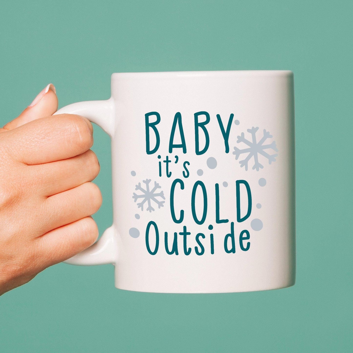 Baby It's Cold Outside Christmas Mug – 11oz Ceramic Festive Coffee Cup