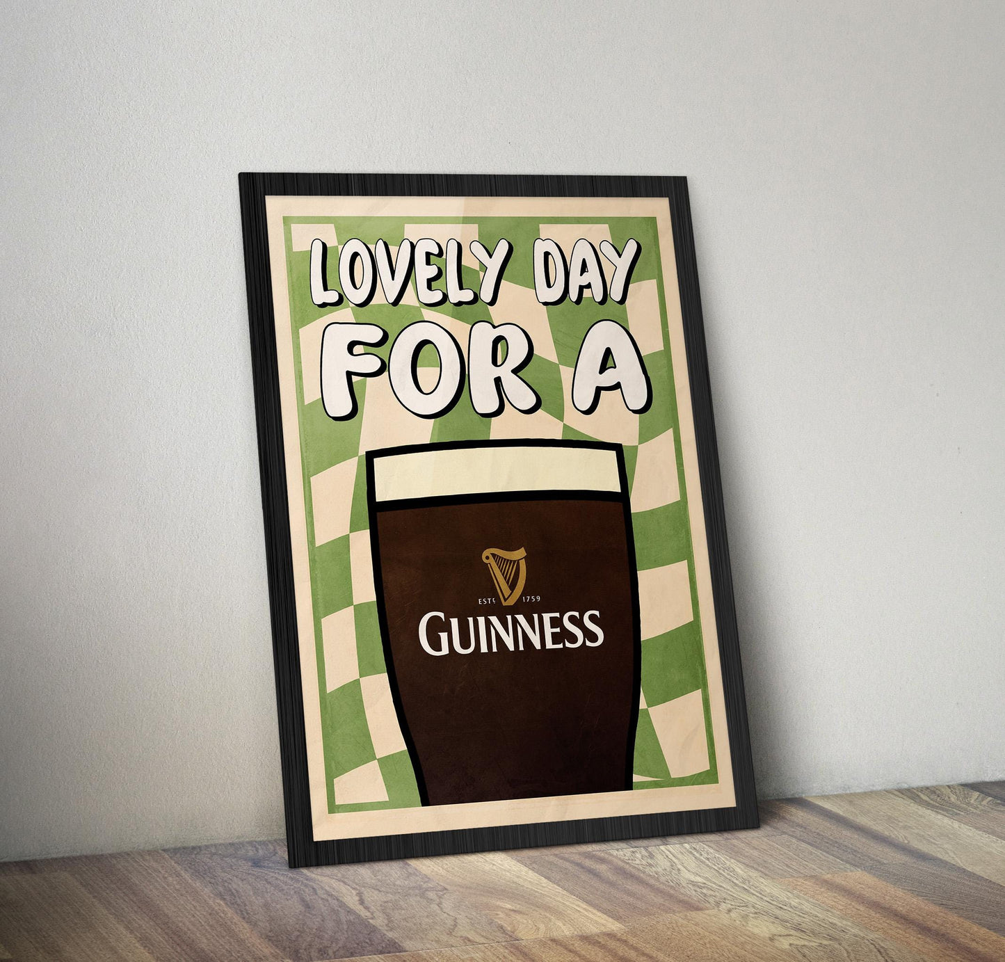 Guinness Lovely Day for a Guinness Poster - Retro Wall Art