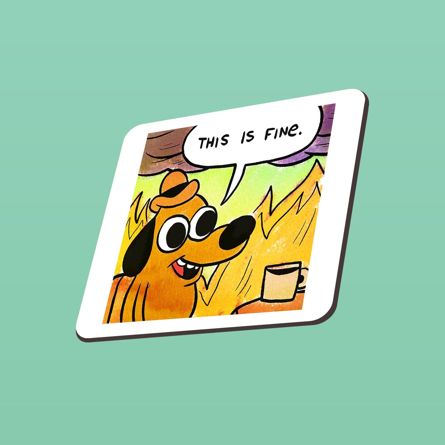 This is Fine Mug, Meme Mug, Funny Gift, This is Fine Dog, Mug gift