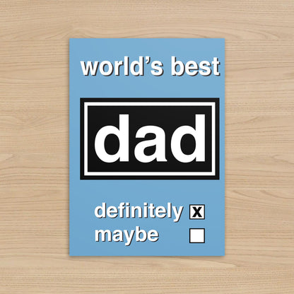 Oasis World’s Best Dad Card | Definitely Maybe