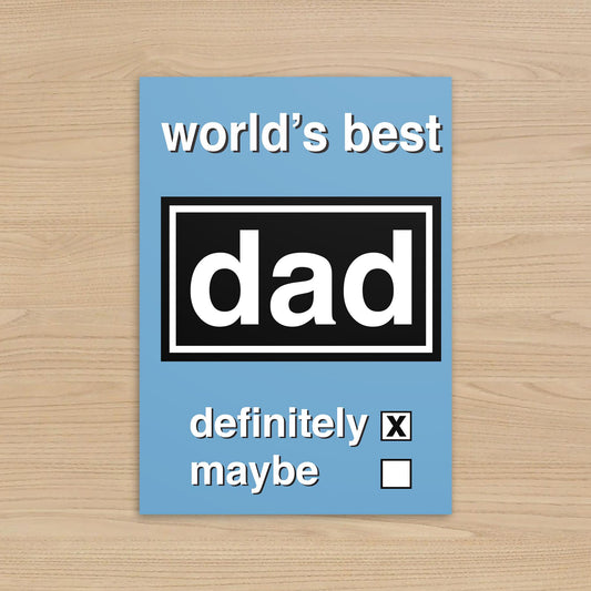 Oasis World’s Best Dad Card | Definitely Maybe