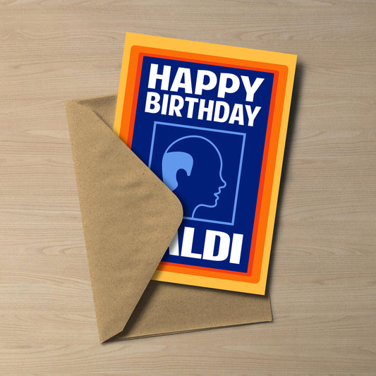 Baldi Birthday Card – Funny Aldi Inspired Design 5x7
