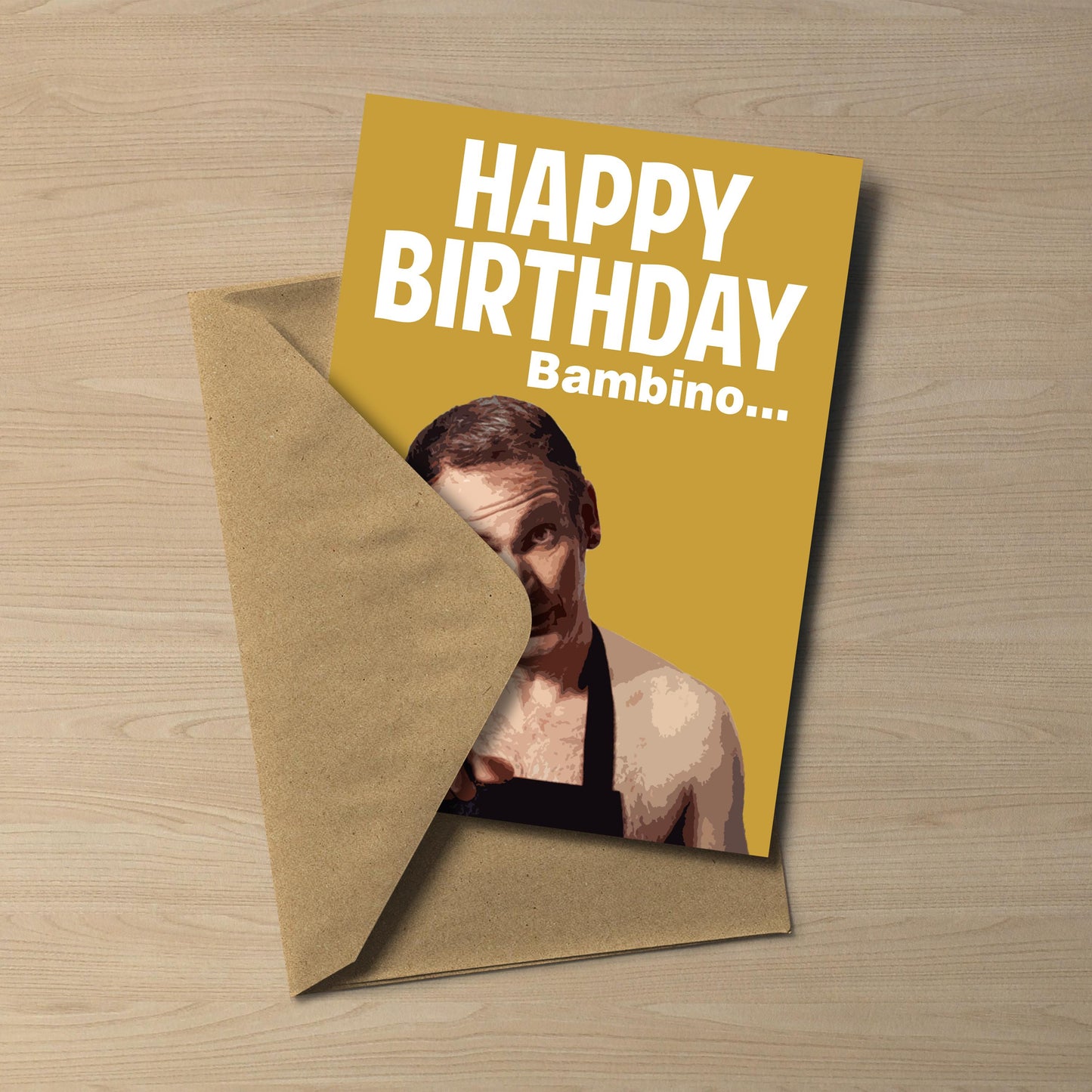 Friday Night Dinner Martin Card - Happy Birthday Bambino