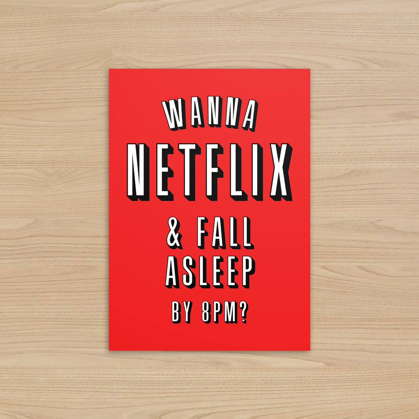 Funny Netflix and Chill Birthday card