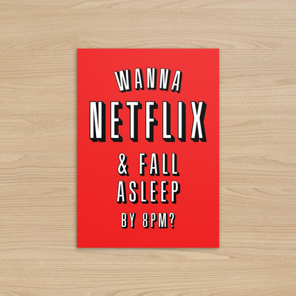 Funny Netflix and Chill Birthday card