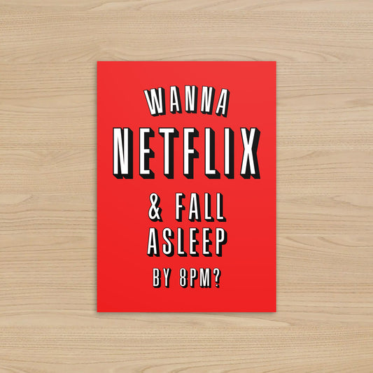 Funny Netflix and Chill Birthday card