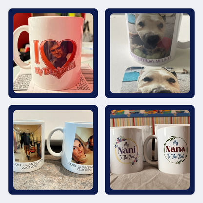 Personalised Photo Mug - Add Any Text or Photo - 11oz (325ml) - Unique Gift Idea