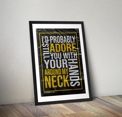 Arctic Monkeys 505 Song Lyrics Poster