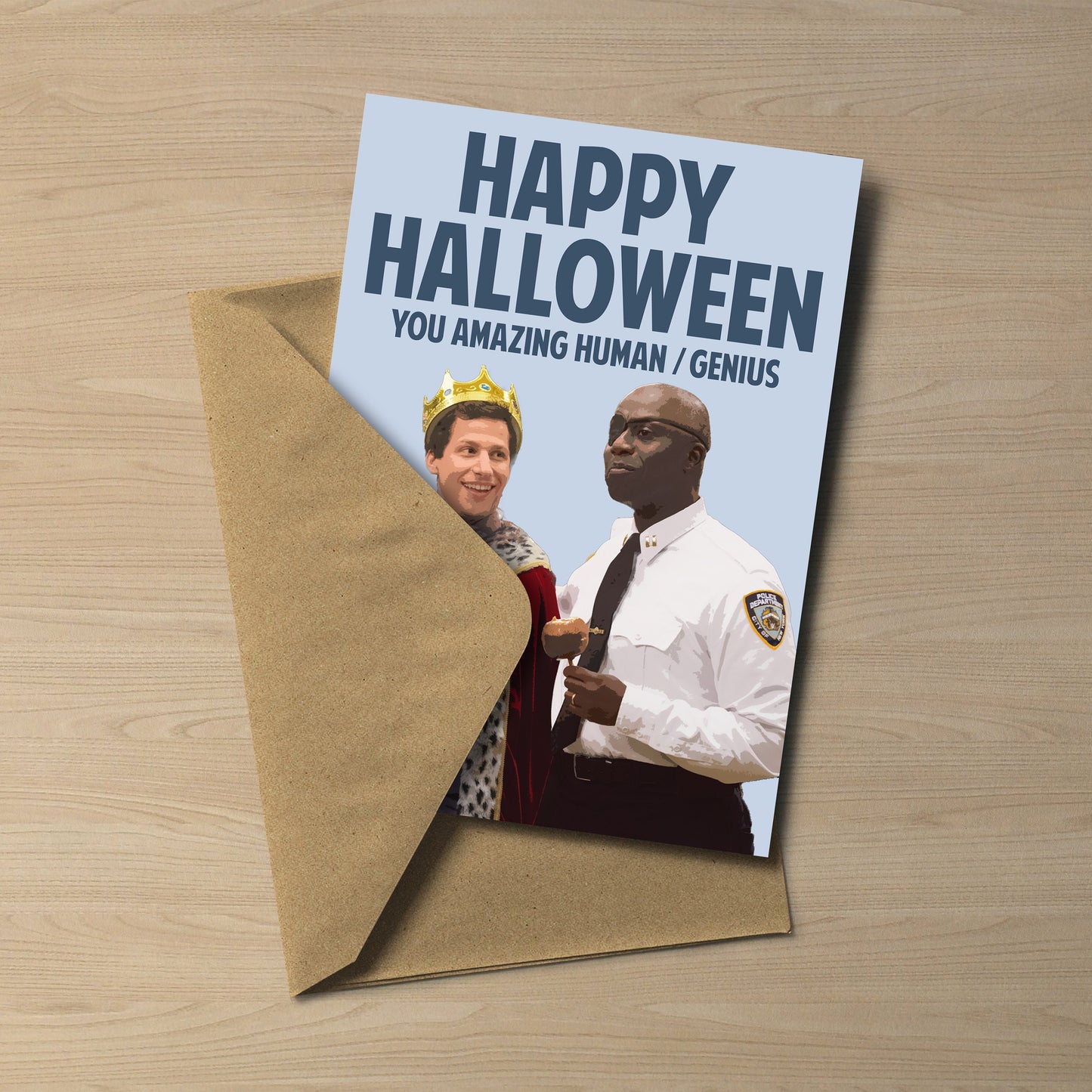 Brooklyn Nine Nine Halloween Heist Card – Amazing Human / Genius – 5x7 Birthday Card