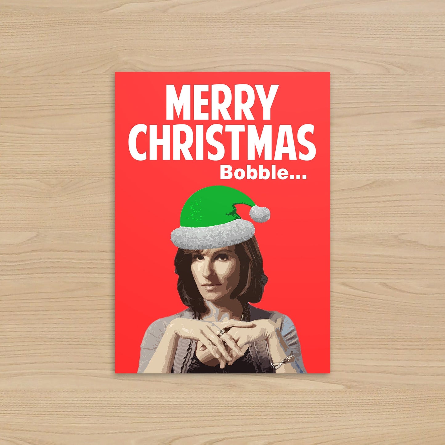 Jackie Goodman Friday Night Dinner Christmas Card – Merry Christmas Bobble