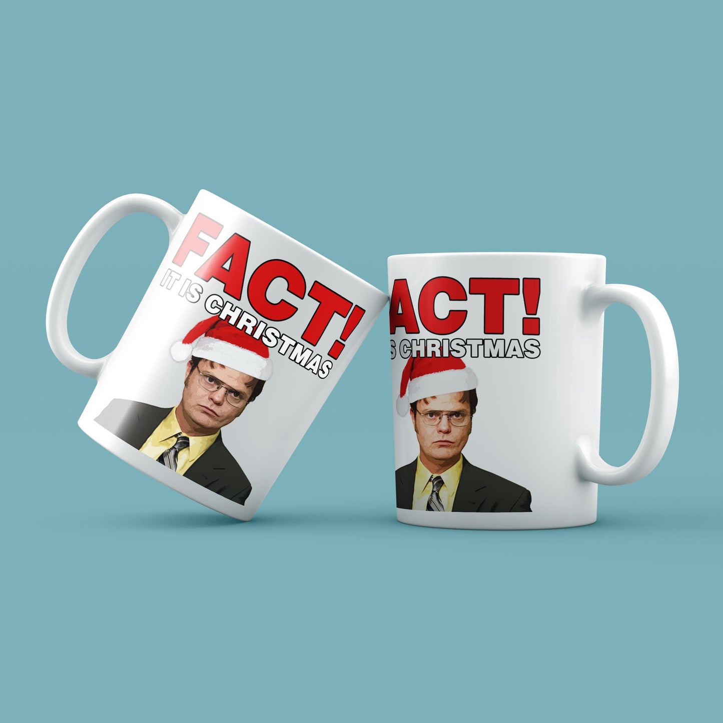 Dwight Schrute Christmas Mug: Fact It Is Christmas