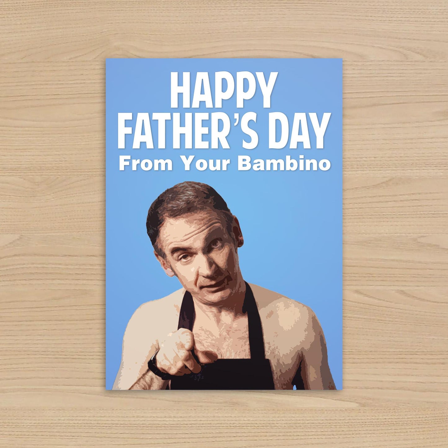 Friday Night Dinner Father's Day Card – Happy Father's Day From Your Bambino