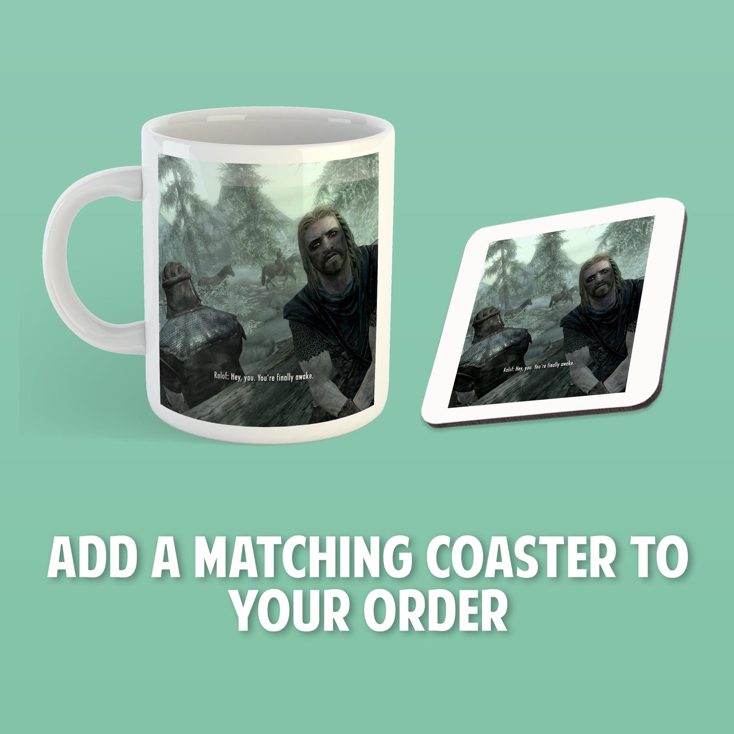 Skyrim "Hey You, You're Finally Awake" Mug, 11oz