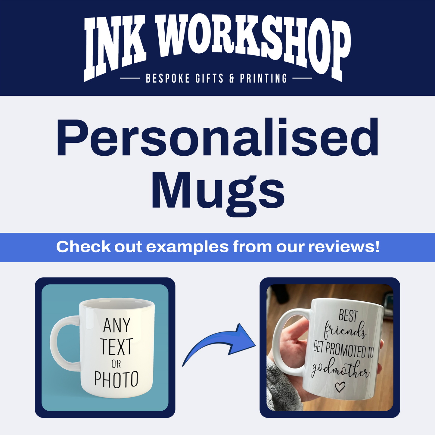Personalised Photo Mug - Add Any Text or Photo - 11oz (325ml) - Unique Gift Idea