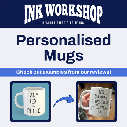 Personalised Photo Mug - Add Any Text or Photo - 11oz (325ml) - Unique Gift Idea