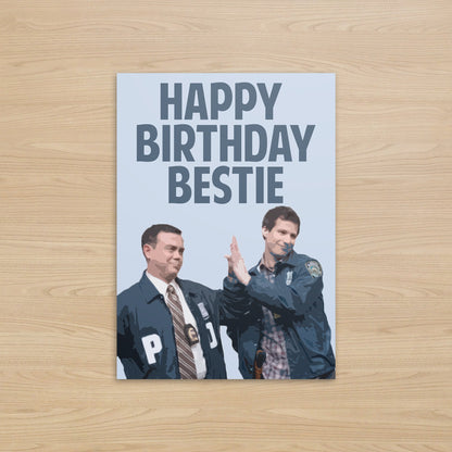 Brooklyn Nine-Nine Birthday Card – Jake and Charles Happy Birthday Bestie
