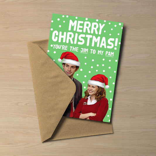 Jim and Pam Christmas Card – You’re the Jim to My Pam