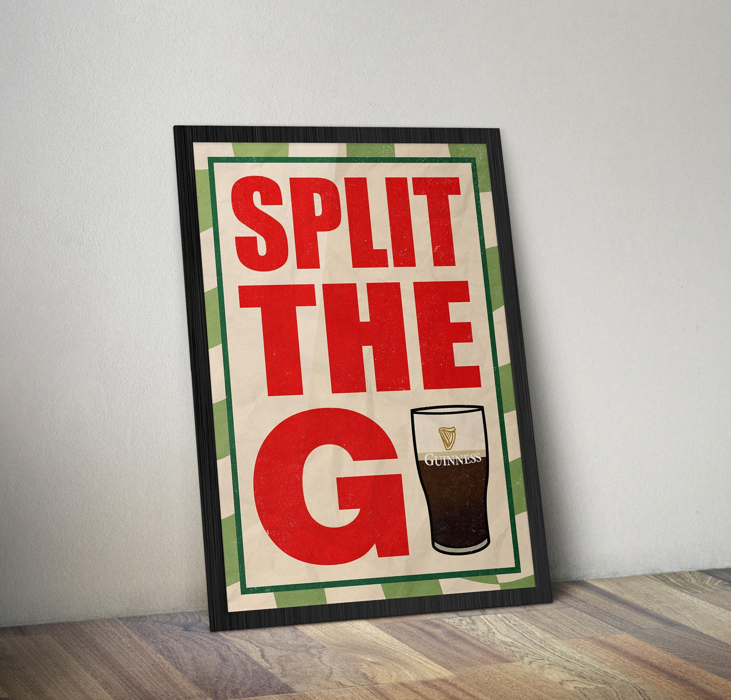 Guinness Typography Poster | "Split the G" Print