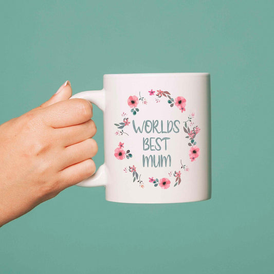 World’s Best Mum Floral Ceramic Mug 11oz