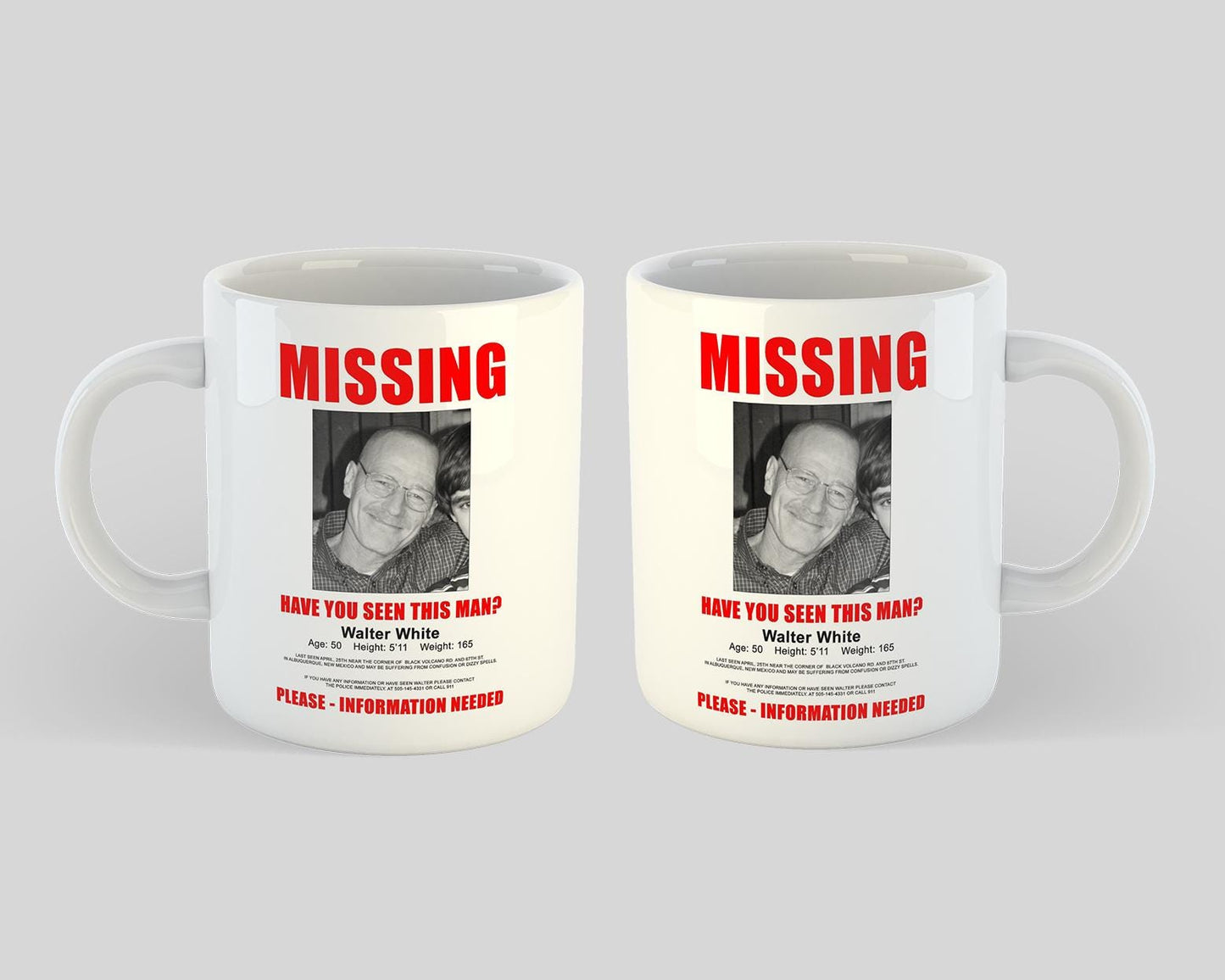 Breaking Bad - Missing flyer Mug, Heisenberg, Walter White mug