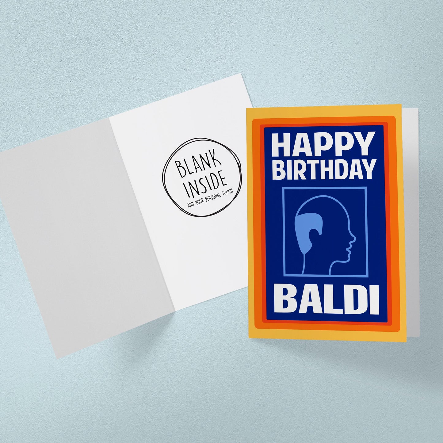 Baldi Birthday Card – Funny Aldi Inspired Design 5x7